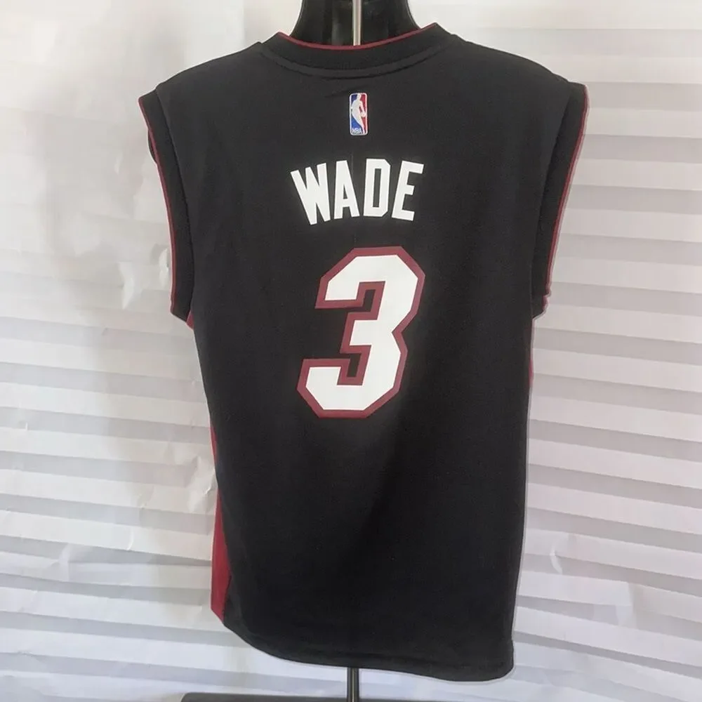 Adidas Miami Heat Dwyane Wade #3 Jersey Size Small S NBA Basketball Black